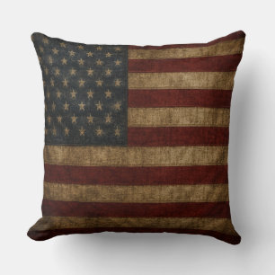 Cojín Decorativo Bandera Americana Vintage Deco Americana