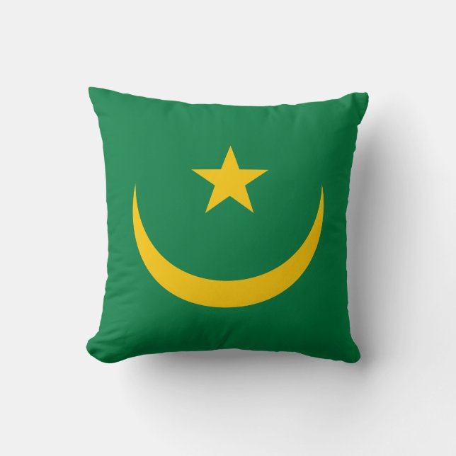 Cojín Decorativo Bandera antigua de Mauritania (Anverso)