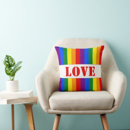 Cojín Decorativo Bandera arcoiris LGBTQ+ para el mes del orgullo -