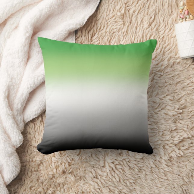 Cojín Decorativo Bandera Aromántica Gradiente - Orgullo Aromántico  (Manta)