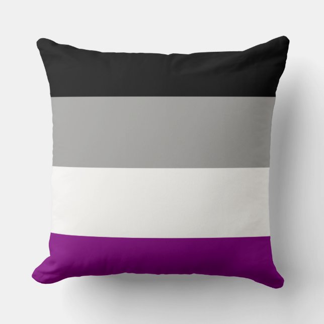 Cojín Decorativo Bandera asexual (Anverso)