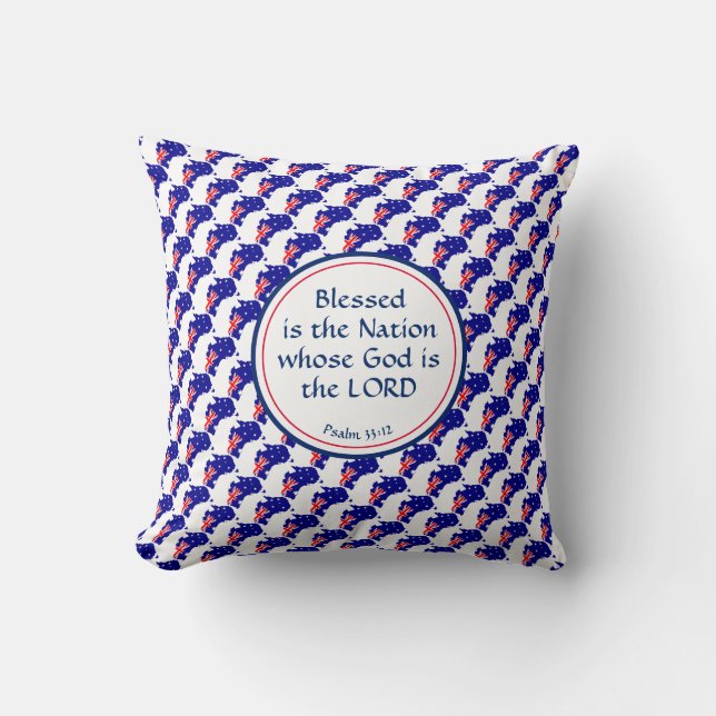 Cojín Decorativo Bandera australiana de las escrituras Personalizad (Anverso)