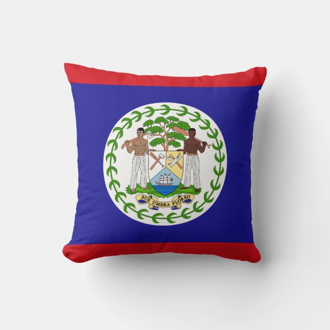 Cojín Decorativo Bandera Beliceña (Anverso)