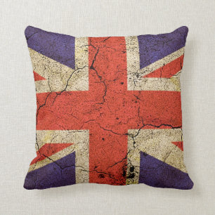 Cojín Decorativo Bandera BRITÁNICA sucia (Union Jack)