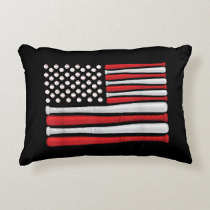Cojín Decorativo Bandera Clásica Americana de Béisbol - Béisbol Ant