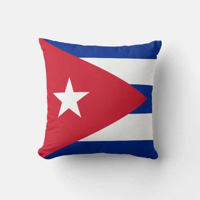 Cojín Decorativo Bandera cubana (Anverso)