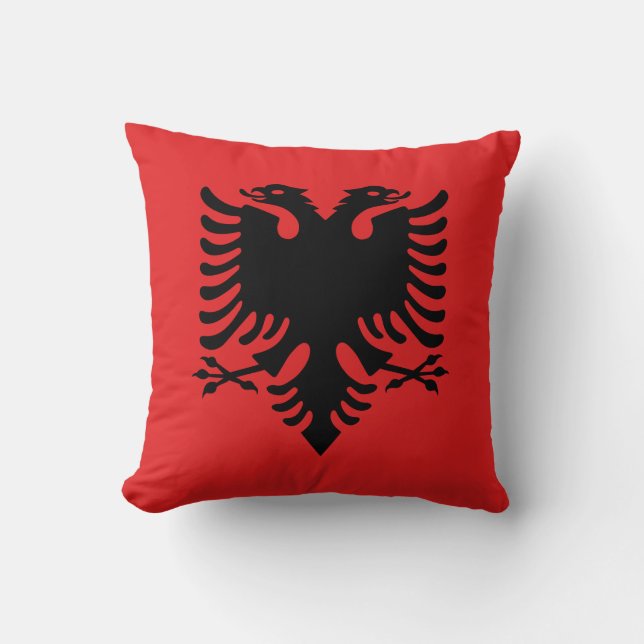 Cojín Decorativo Bandera de Albania (Anverso)
