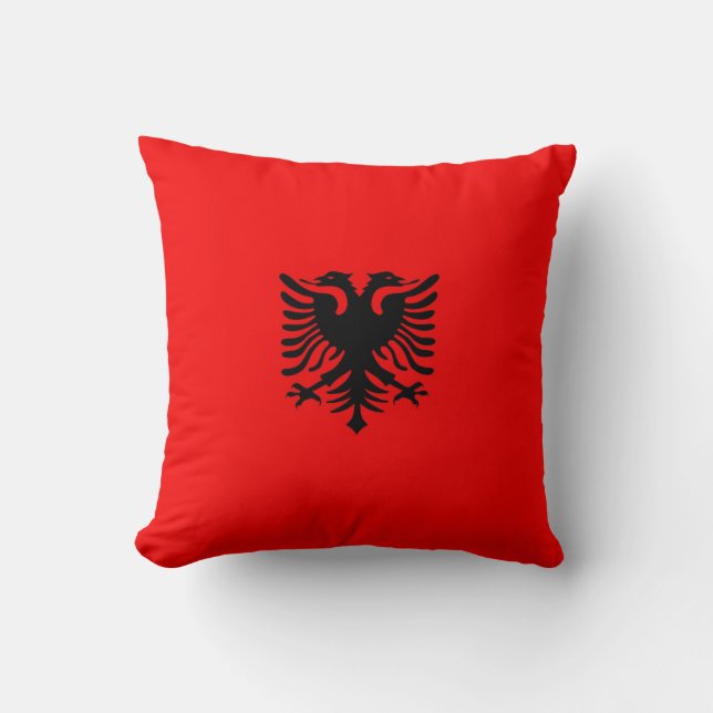 Cojín Decorativo Bandera de Albania (Anverso)