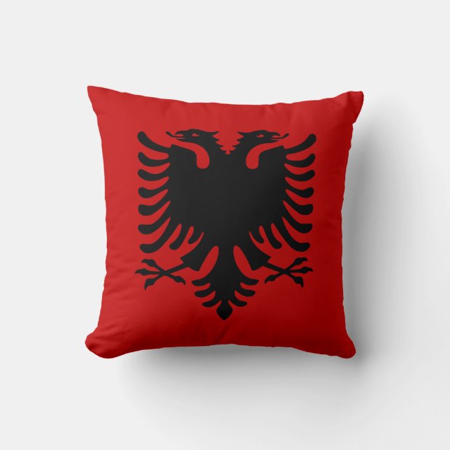 Cojín Decorativo Bandera de Albania (Anverso)