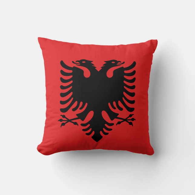 Cojín Decorativo Bandera de Albania, American MoJo Pillow (Anverso)
