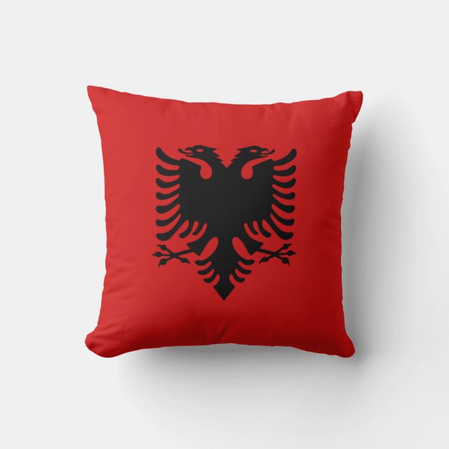 Cojín Decorativo Bandera de Albania x Pilar de bandera (Anverso)