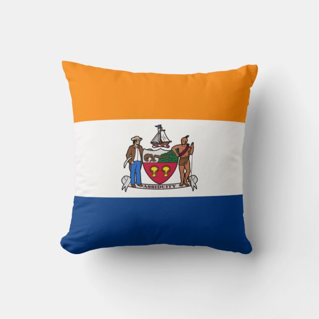 Cojín Decorativo Bandera de Albany (Nueva York) (Anverso)