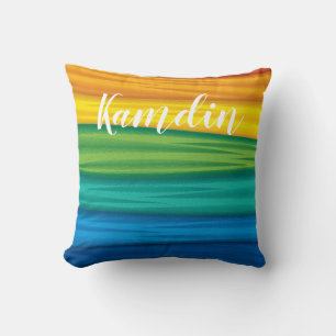 Cojín Decorativo Bandera de arco iris lgbtq de Pillow personalizada
