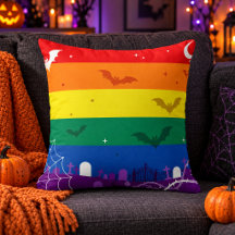 Bandera de arcoíris LGBTQ espeluznante Halloween c