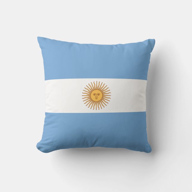 Cojín Decorativo Bandera de Argentina (Anverso)