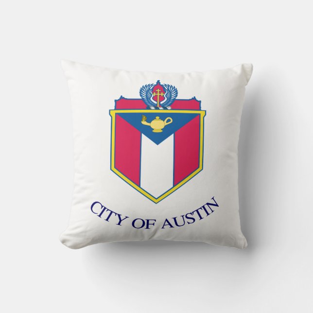 Cojín Decorativo Bandera de Austin, Texas (Anverso)