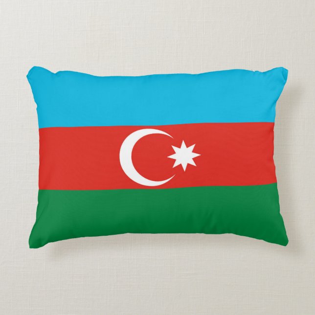 Cojín Decorativo Bandera de Azerbaiyán (Anverso)