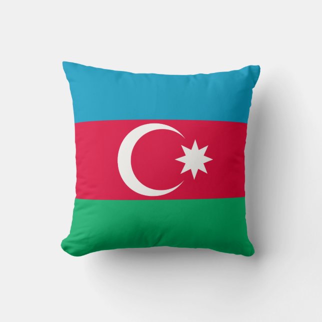 Cojín Decorativo Bandera de Azerbaiyán Patriótica (Anverso)