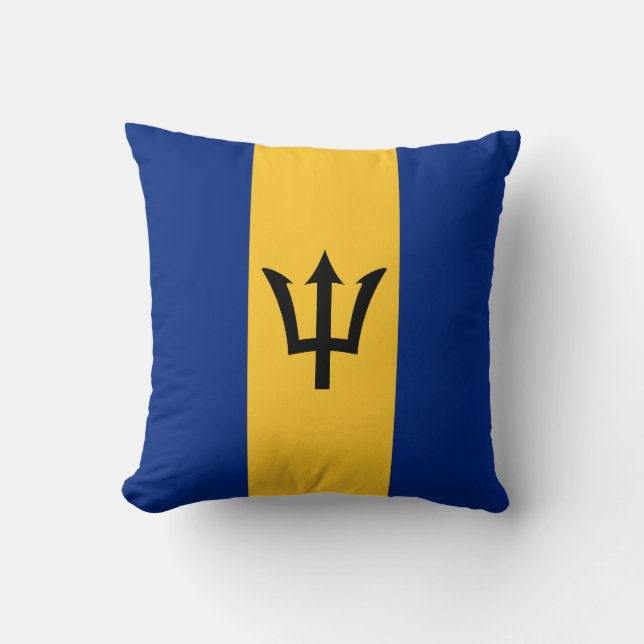 Cojín Decorativo Bandera de Barbados (Anverso)