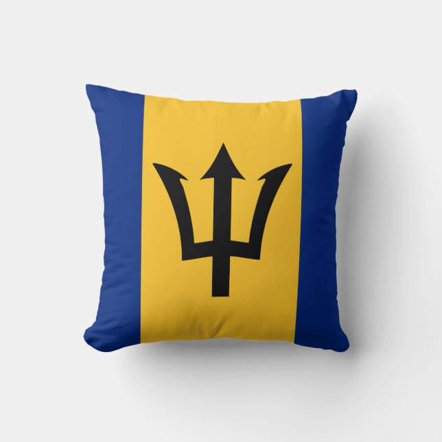 Cojín Decorativo Bandera de Barbados (Anverso)