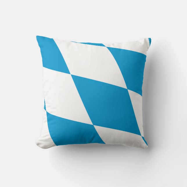 Cojín Decorativo Bandera de Baviera, MoJo Pillow estadounidense (Anverso)