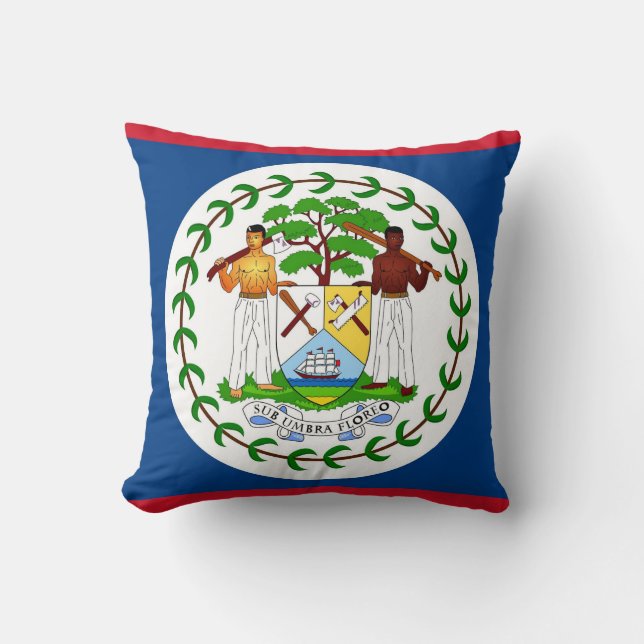 Cojín Decorativo Bandera de Belice MoJo Pillow (Anverso)