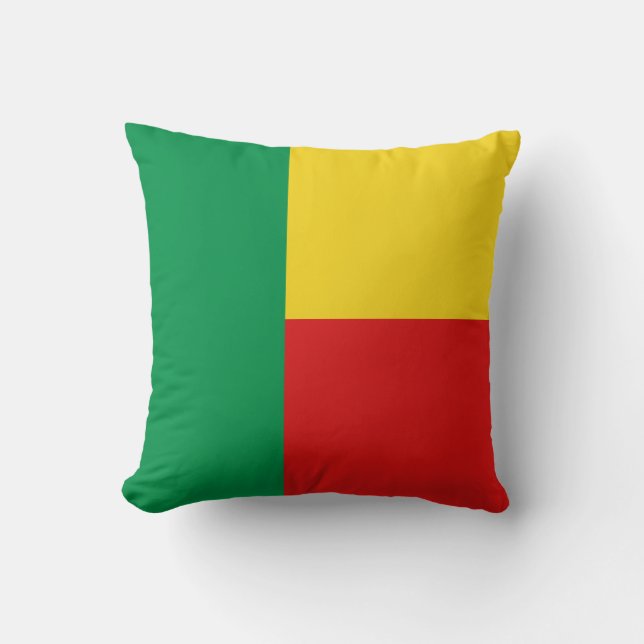Cojín Decorativo Bandera de Benín x Pillow (Anverso)