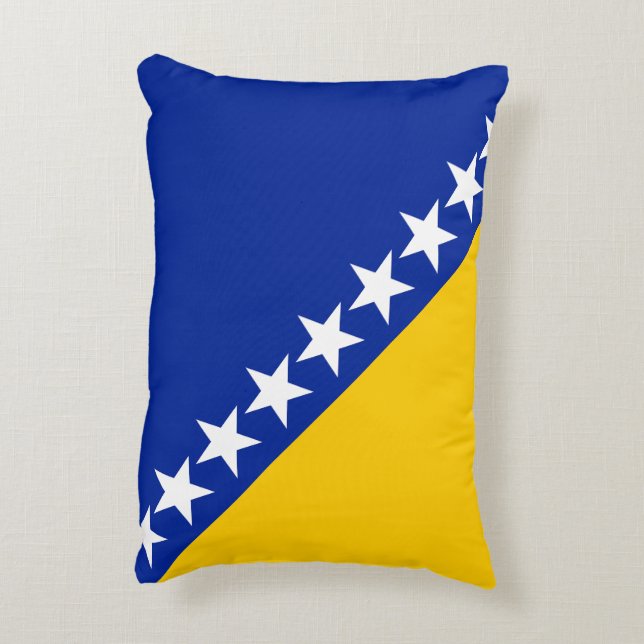 Cojín Decorativo Bandera de BiH (Atrás (Vertical))
