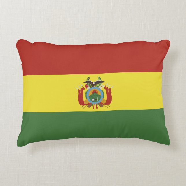 Cojín Decorativo Bandera de Bolivia (Anverso)