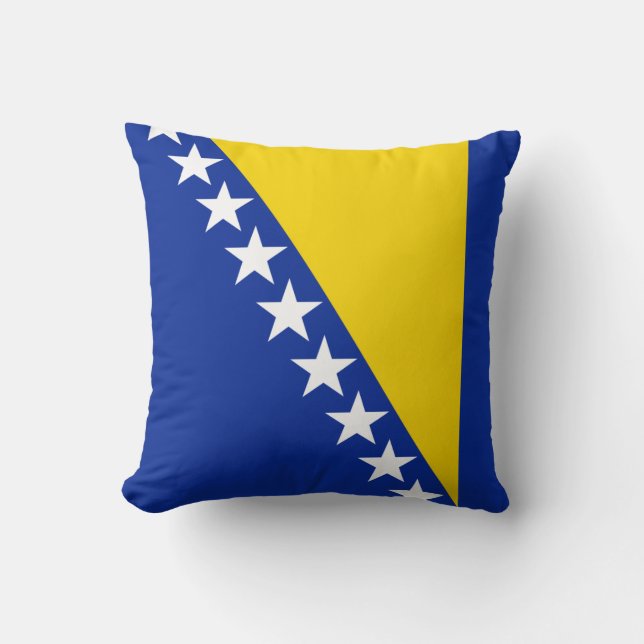 Cojín Decorativo Bandera de Bosnia x Pabellón (Anverso)