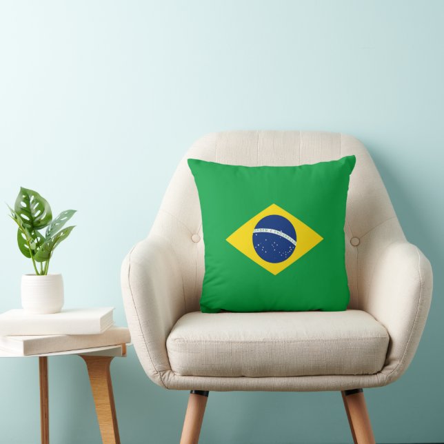Cojín Decorativo Bandera de Brasil (Silla)
