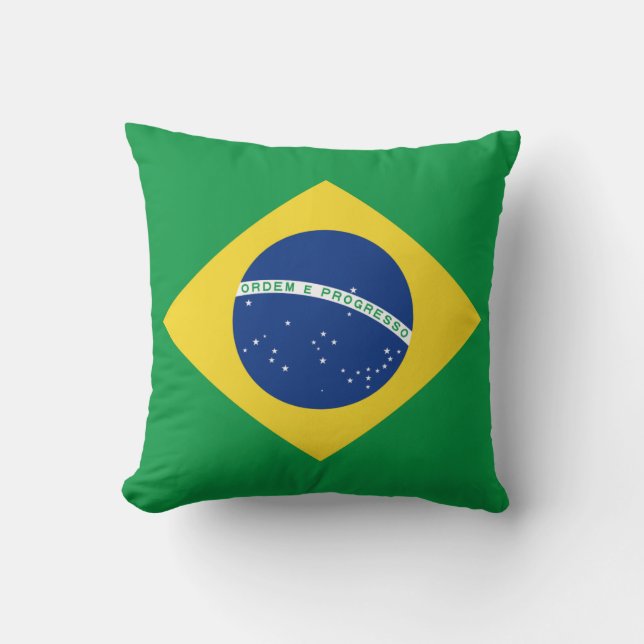 Cojín Decorativo Bandera de Brasil x Pilar bandera (Anverso)