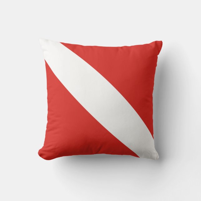 Cojín Decorativo Bandera de buceo (Anverso)