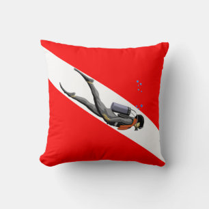 Cojín Decorativo Bandera De Buceo Y Buceo