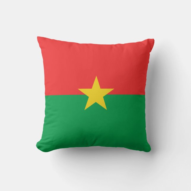 Cojín Decorativo Bandera de Burkina Faso x Pabellón trasero (Anverso)