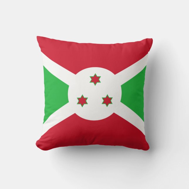 Cojín Decorativo Bandera de Burundi (Anverso)