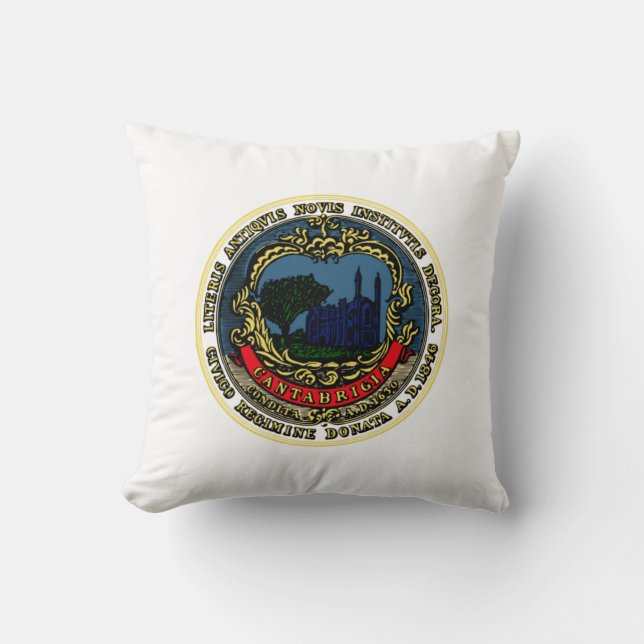 Cojín Decorativo Bandera de Cambridge (Massachusetts) (Anverso)