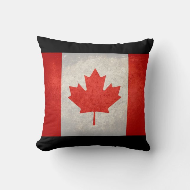 Cojín Decorativo Bandera de Canadá (Anverso)