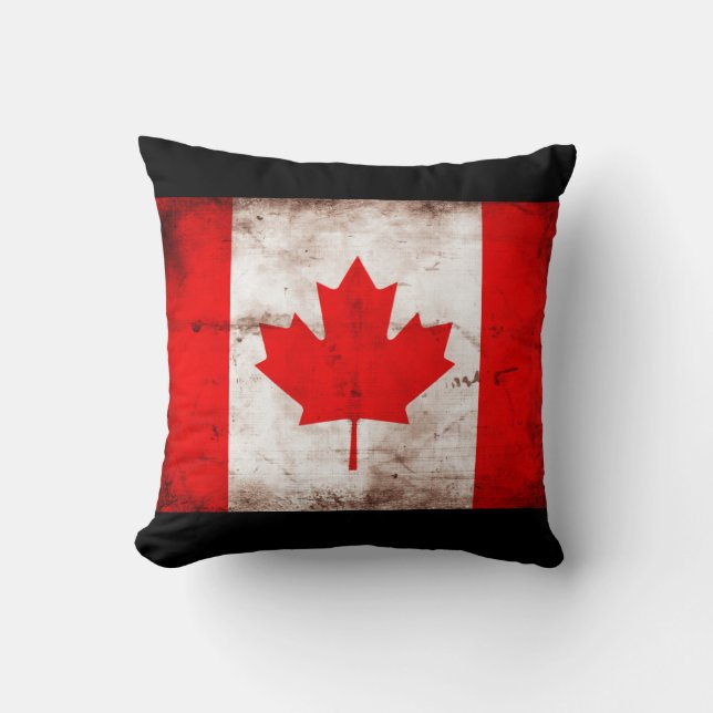 Cojín Decorativo Bandera de Canadá (Anverso)