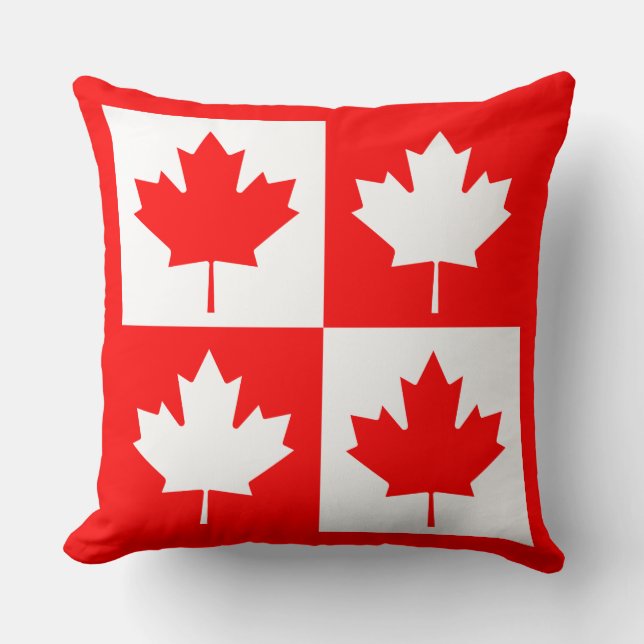 Cojín Decorativo Bandera de Canadá (Anverso)