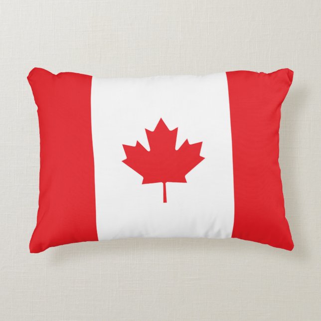 Cojín Decorativo Bandera de Canadá (Anverso)