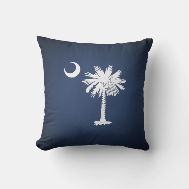 Cojín Decorativo Bandera de Carolina del Sur (Anverso)