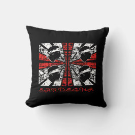 Cojín Decorativo Bandera de Cerdeña - Grunge