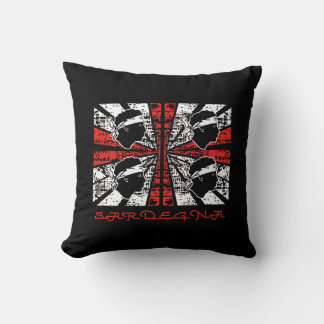 Cojín Decorativo Bandera de Cerdeña - Grunge
