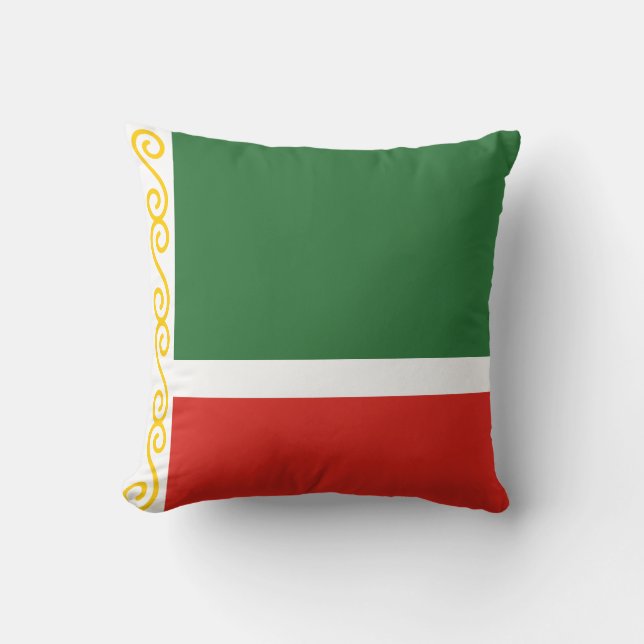Cojín Decorativo Bandera de Chechenia (Anverso)