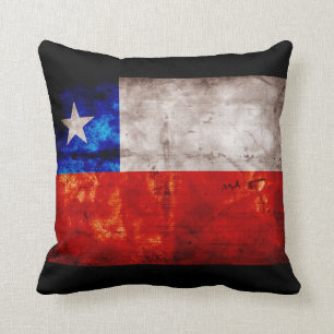 Cojín Decorativo Bandera de Chile, con el tiempo