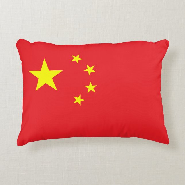 Cojín Decorativo Bandera de China (Anverso)
