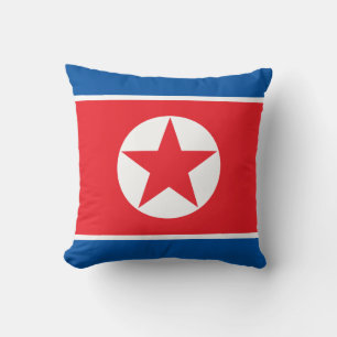 Cojín Decorativo Bandera de Corea del Norte