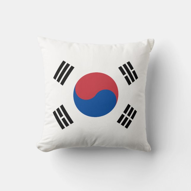 Cojín Decorativo Bandera de Corea del Sur (Anverso)