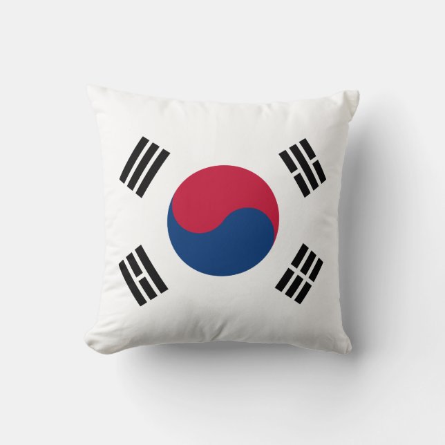 Cojín Decorativo Bandera de Corea del Sur (Anverso)
